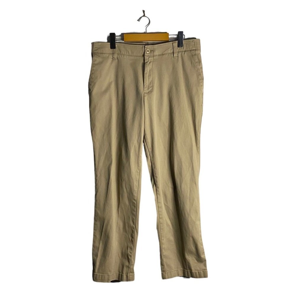 Wrangler Men's Flex Straight Leg Tan Chino Pants